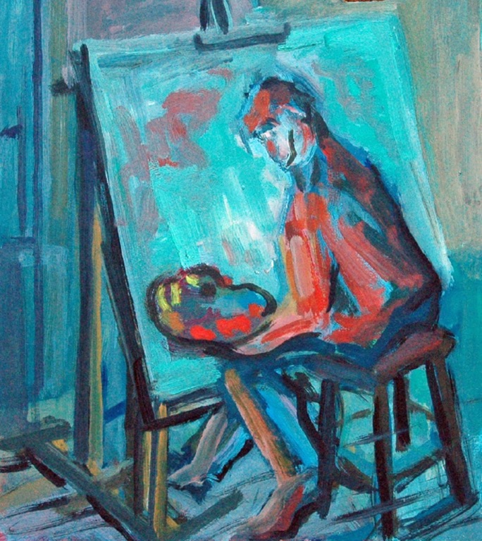 Autoportrait au chevalet, 1964