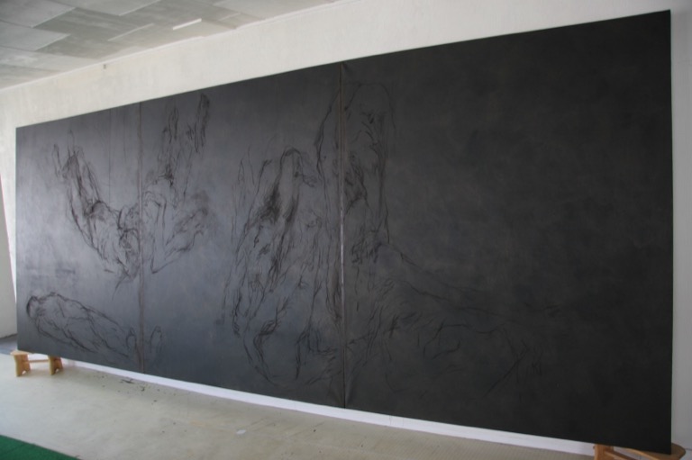 Triptyque noir, détail, 2007