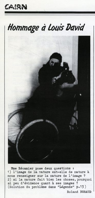 « Hommage à Louis David », Roland Buraud, CAIRN